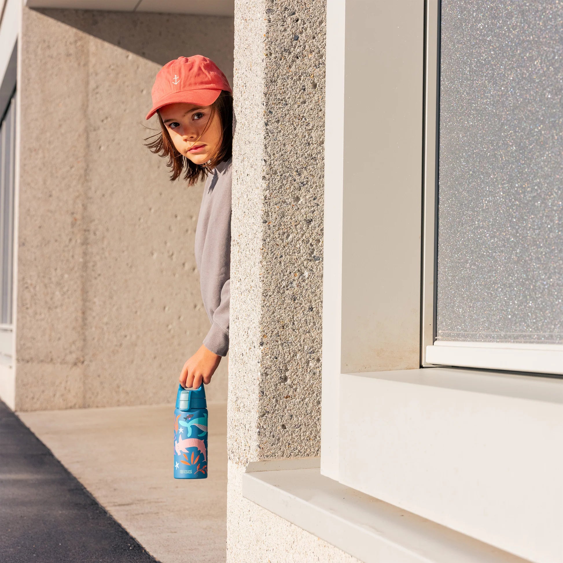 Sigg Kinder Thermo Trinkflasche Shield Therm One 0.5L blue world 6022.90