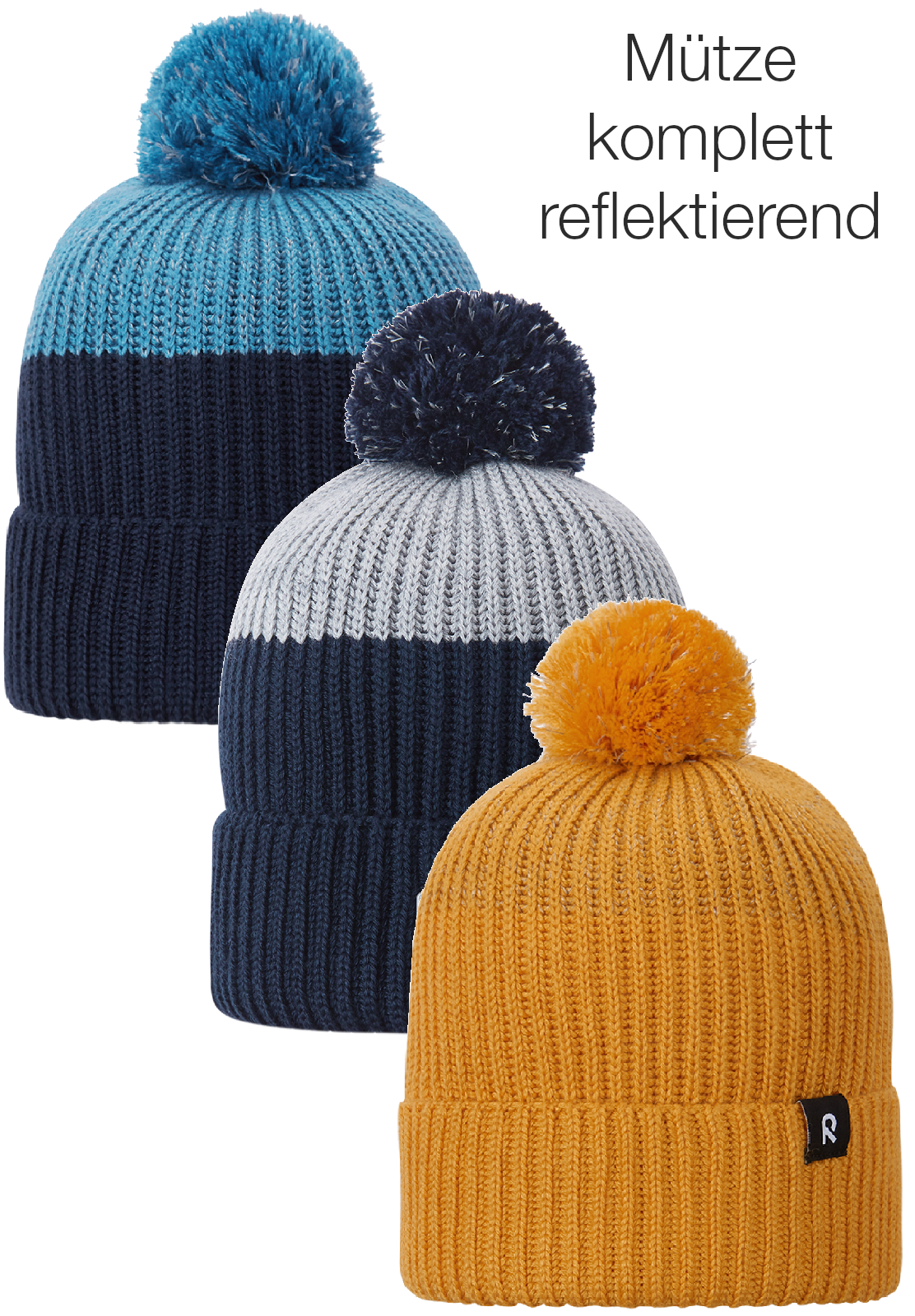Reima reflektierende Mütze aus Woll-Mix Pilke 5300085A/B