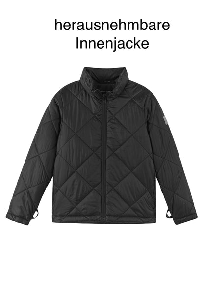 REIMA TEC 3in1 gefütterte Übergangs- und Regen-Jacke <br>Syddi <br>Gr. 158 <br> austrennbare Innenjacke mit Fellex wattiert <br>(künstliche Daune) <br> WS 10'000 mm