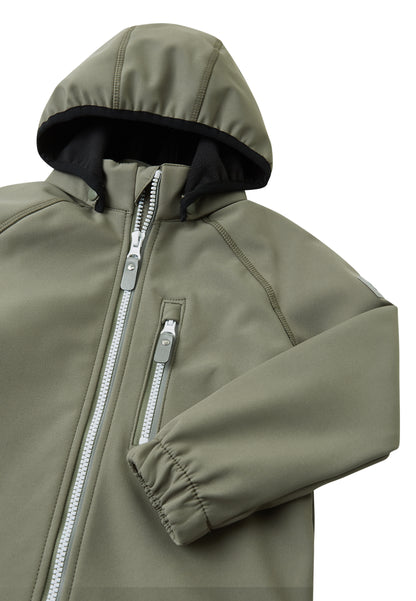 REIMA gefütterte Softshell-Jacke <br>Vantti <br>Gr. 80, 98, 122, 128, 134, 140<br> aussen Softshell<br> innen weiches Fleece <br>WS 10'000 mm