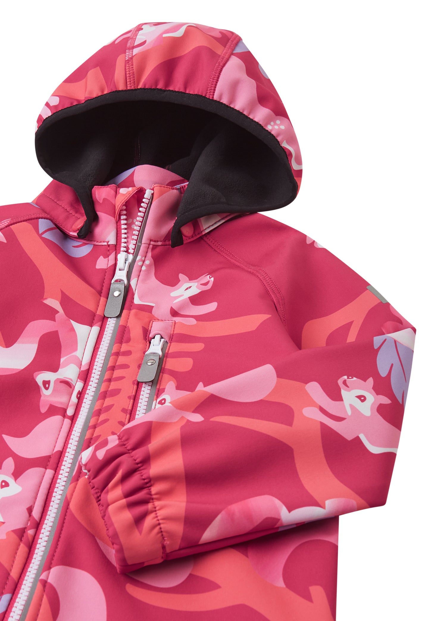 REIMA gefütterte Softshell-Jacke <br>Vantti <br>Gr. 86, 104<br> aussen Softshell<br> innen weiches Fleece <br>WS 10'000 mm