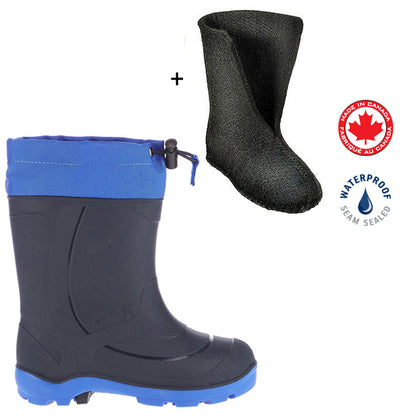 KAMIK Winter-Gummi-Stiefel gefüttert<br> Snobuster<br> Outdoor, Wald, Schnee<br> Gr. 28,29,30,31,32,33,34,35,36,37<br> Innenschuh herausnehmbar, warm<br>  100% wasserdicht